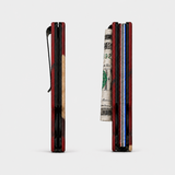 BURL WOOD & RED RESIN - CARD HOLDER
