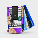 BURL WOOD & PURPLE RESIN - CARD HOLDER