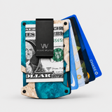 BURL WOOD & CYAN RESIN - WALLET