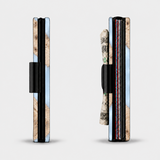 BURL WOOD & WHITE RESIN - MAG SAFE CARD HOLDER