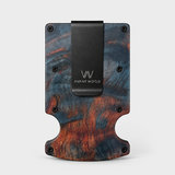 STABLE WOOD BLUE/ORANGE - WALLET