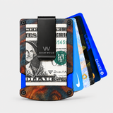 STABLE WOOD BLUE/ORANGE - WALLET