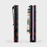 STABLE WOOD BLUE/ORANGE - WALLET