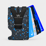 AIR WALLET PRO - FORGED CARBON FIBER BLUE/SILVER FRAGMENTS - WALLET