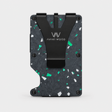 AIR WALLET PRO - FORGED CARBON FIBER GREEN/SILVER FRAGMENTS - WALLET