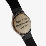 personalized wooden watch