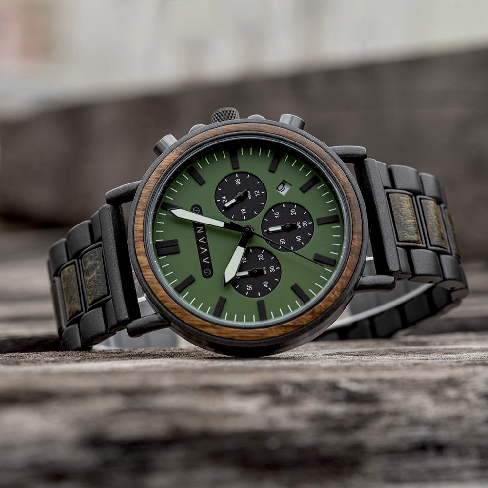 EXPLORER S - MILITARY BLACK (44MM) – AVANTWOOD