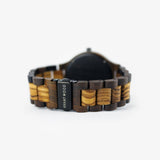 butterfly clasp zebra wood watch