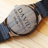 groomsmen wood watch