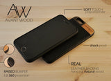 Premium Leather Case - Blue & Black
