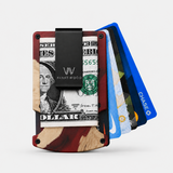 BURL WOOD & RED RESIN - CARD HOLDER