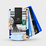 BURL WOOD & WHITE RESIN - CARD HOLDER