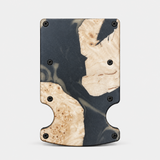 BURL WOOD & BLACK GOLD RESIN - CARD HOLDER