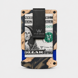 BURL WOOD & BLACK GOLD RESIN - CARD HOLDER