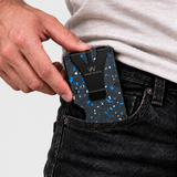 AIR WALLET PRO - FORGED CARBON FIBER BLUE/SILVER FRAGMENTS - WALLET
