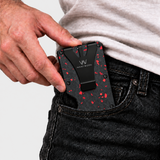 AIR WALLET PRO - FORGED CARBON FIBER RED FRAGMENTS - WALLET