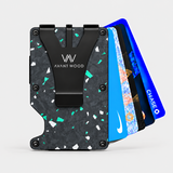 AIR WALLET PRO - FORGED CARBON FIBER GREEN/SILVER FRAGMENTS - WALLET
