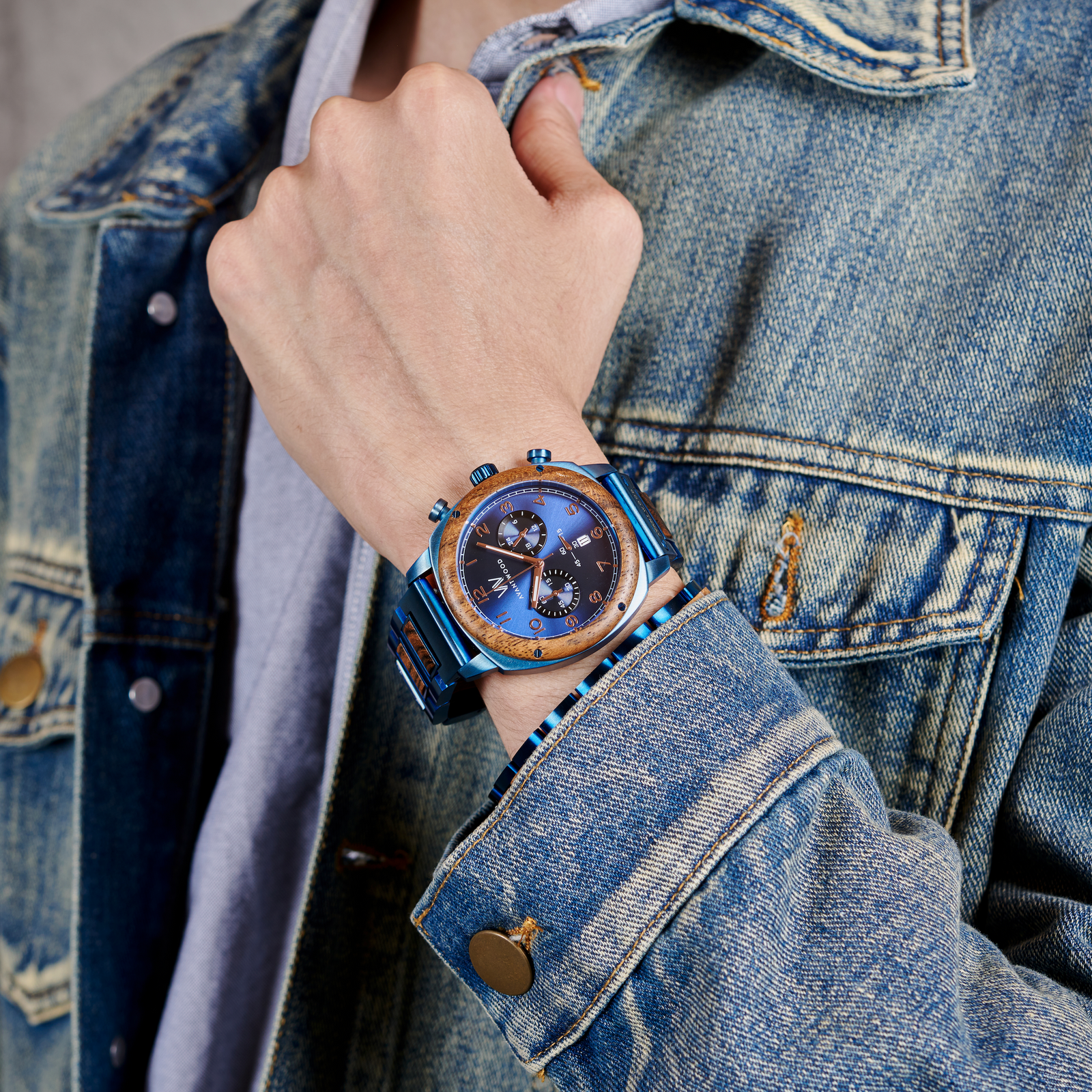 ROYAL BLUE - EXOTIC ZEBRA (44MM) – AVANTWOOD ROYAL BLUE - EXOTIC ZEBRA (44MM) – AVANTWOOD