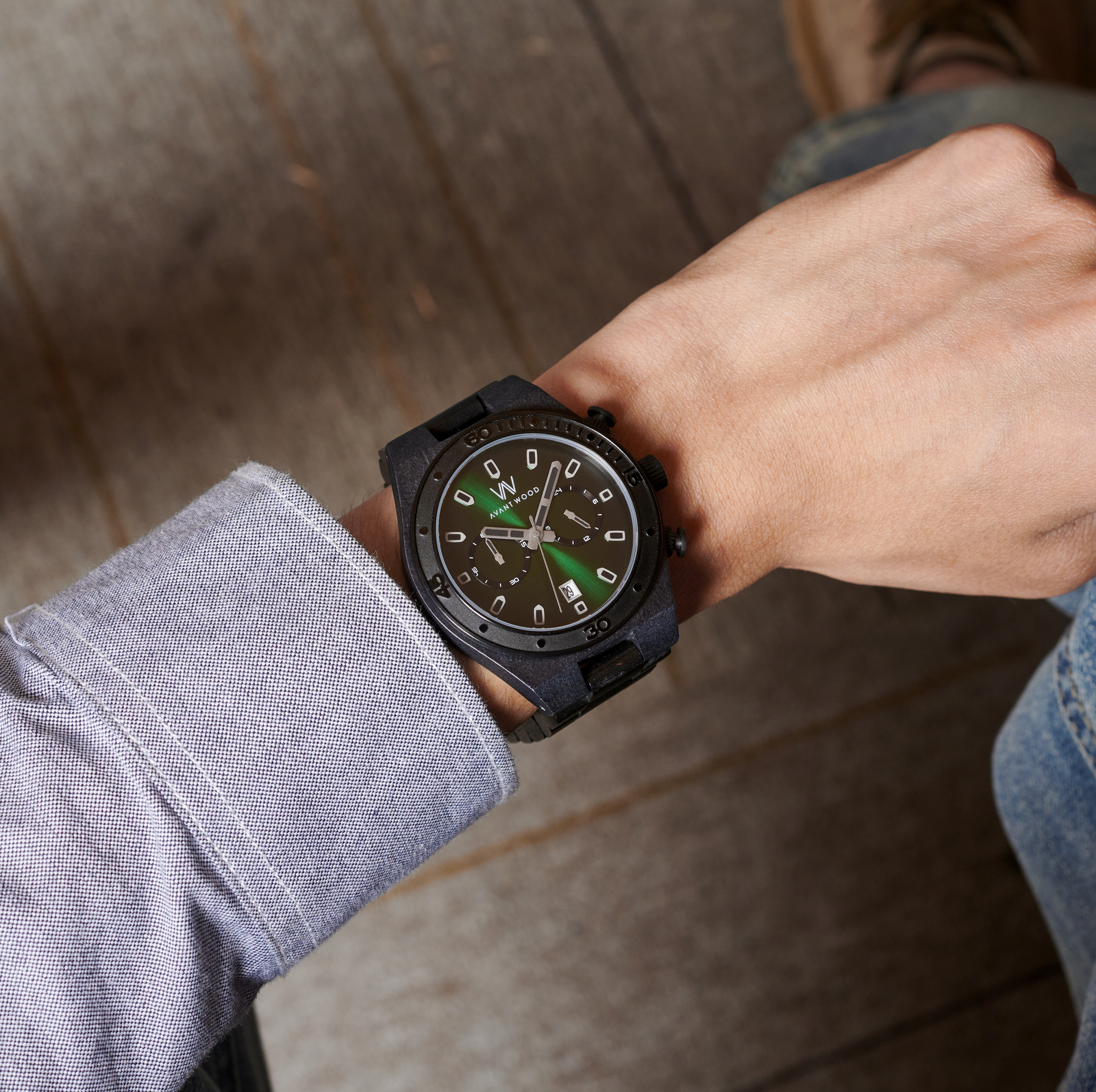 Avant Wood Imperial Classic - Emerald (45MM) IMPERIAL CLASSIC - NAVY (45MM) by AVANTWOOD | Kimante main image 2