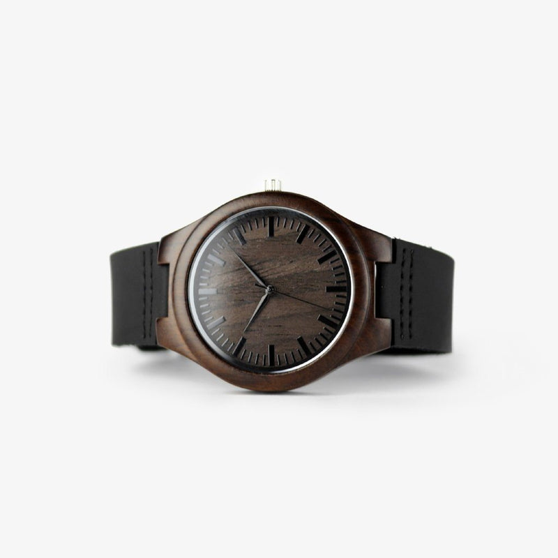 premium wood watch leather strap