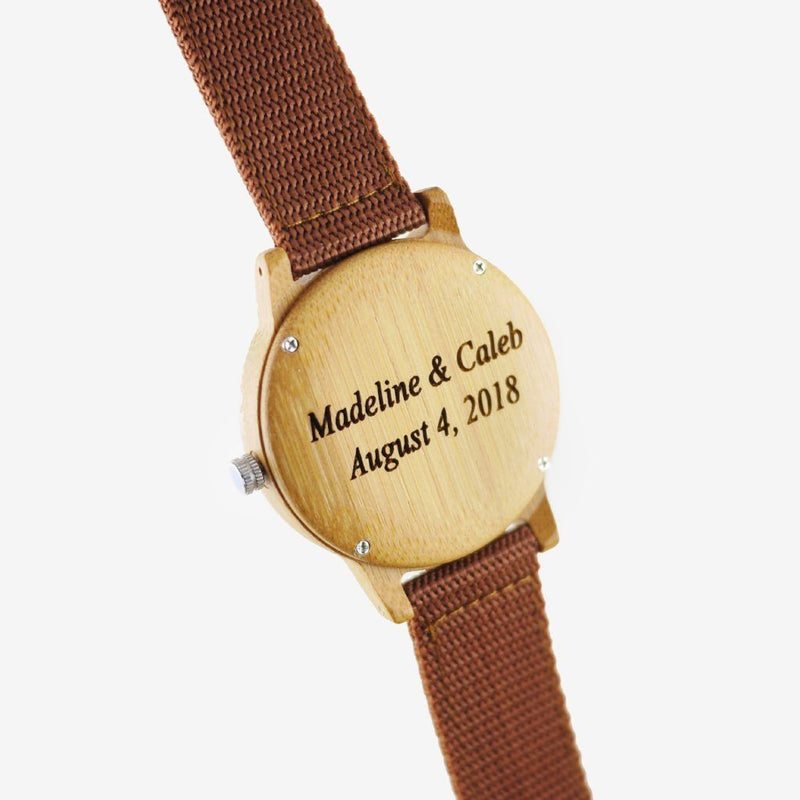 personalized bamboo wooden watch