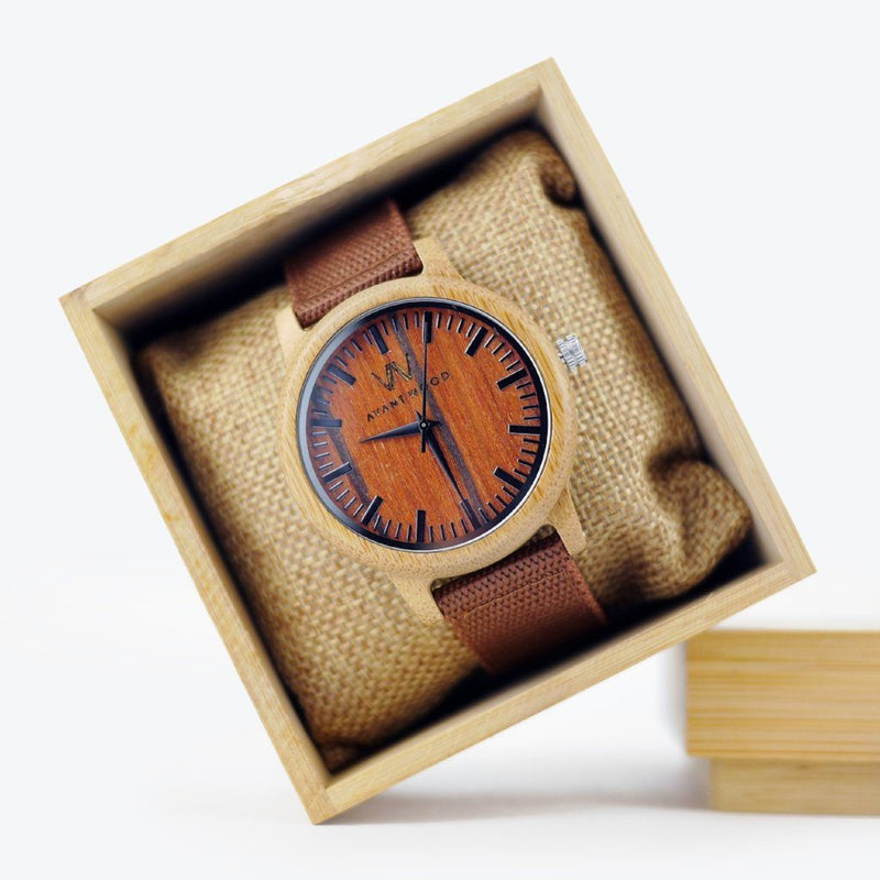 engraved wood watch