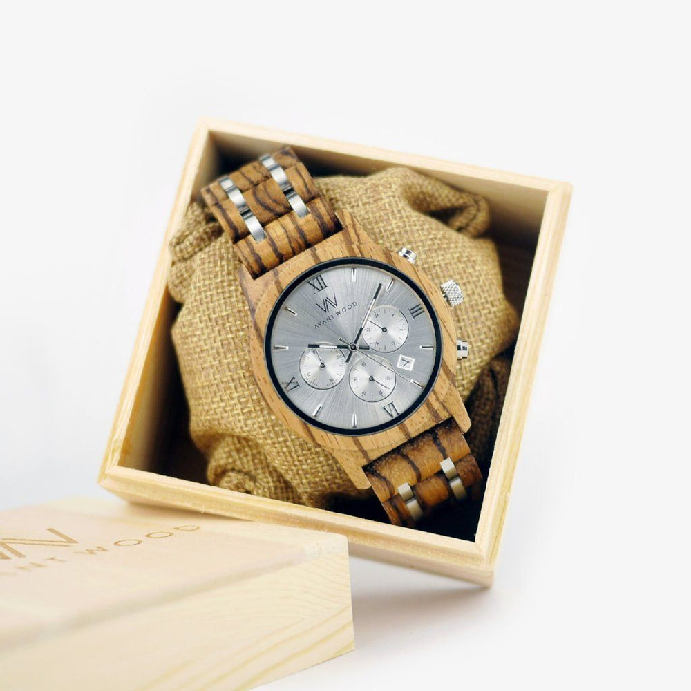 CHRONO S - ORIENT SILVER (44MM) – AVANTWOOD