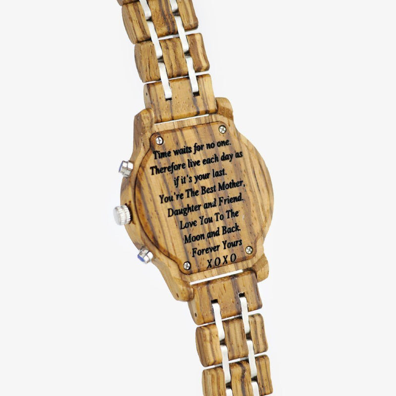 personalized wood watch for women