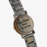engraved wood watches