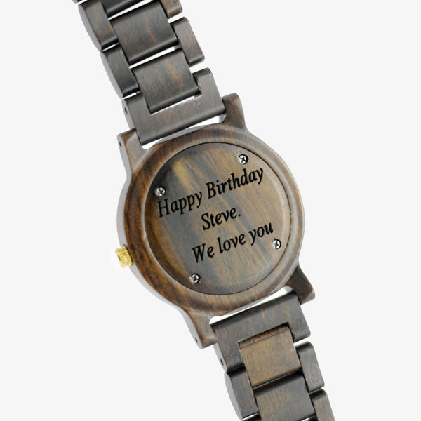 engraved wood watches