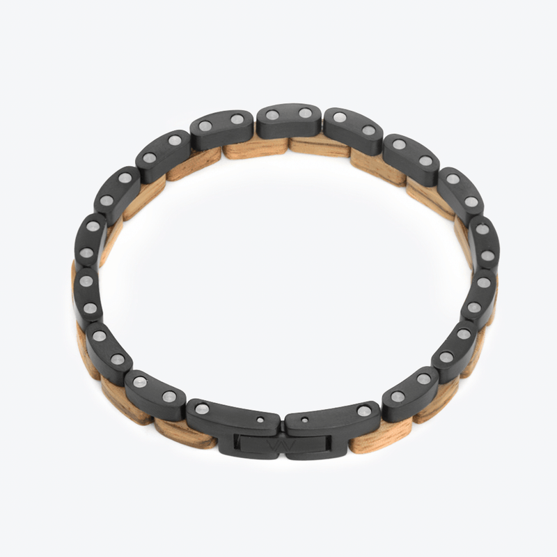 EXOTIC ZEBRA - BLACK STEEL - BRACELET