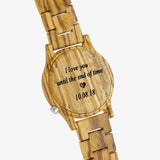 personalized wooden watch