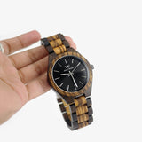handcrafted zebra wood watch